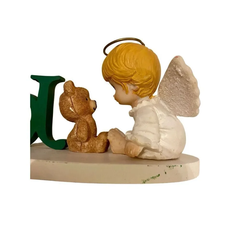 Vintage Morehead Holly Babes Joyful Angel Teddy Bear Home Decor Christmas Winter